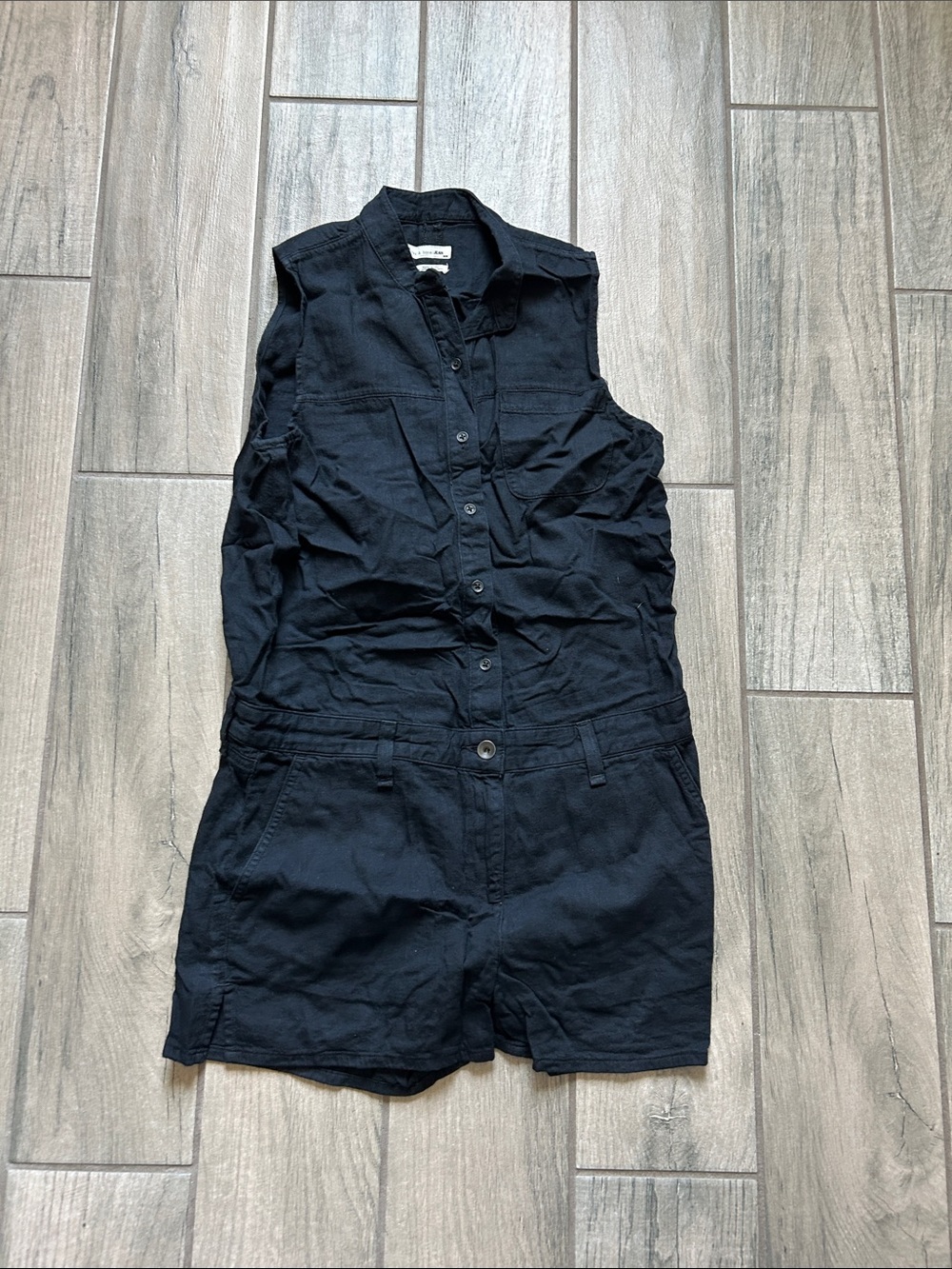 rag & bone Sleeveless Black Cotton Romper